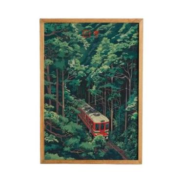 Imagem de Impressão Em Tela De Paisagem Japonesa Retrô Sem Moldura, Pôster De Fe