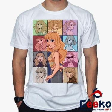 Imagem de Camiseta Taylor Swift 100% Algodão Pop Geeko, Branco gola careca, M