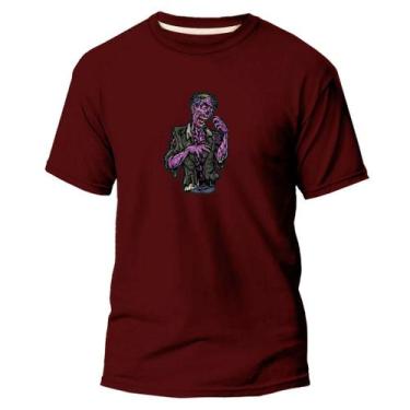 Imagem de  Camiseta Basica Algodão Premium Estampa Digital Zombie Roxo - Pavesi,