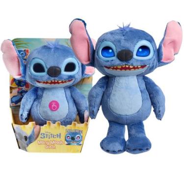 Imagem de Boneco Stitch Pelúcia Disney Olhos LCD Brinquedo Interativo - Sunny Br