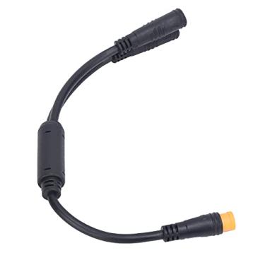 Imagem de Generic Cabo Divisor Y à Prova D'água 1T2 Com Conector de 3 Pinos para BBS01 / BBS02 / BBSHD Sensor de Mudança de Marcha de Extensão, Mudança Suave para Pilotos de Bicicleta Elétrica Nylon 8,1 pol.