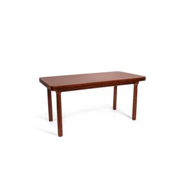 Imagem de Mesa de Jantar Retangular 4 Lugares de Madeira 140x80 França Imbuia - 