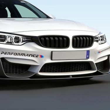 Imagem de Erivis 4 adesivos de acabamento de para-choque de carro para BMW X3 X5 X1 X7 X4 X6 4 3 5 2 328i 330i 540i 528i 528i M3 M5 Z4 acessórios, adesivos de decoração de decalques listrados de 3 cores (preto