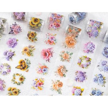 Imagem de Adesivo decorativo de PET de campo natural fosco de 8 rolos, à prova d'água, para scrapbook, notebook, manual, diário, adesivos, adolescentes, adultos, materiais para scrapbooking, artesanato em papel