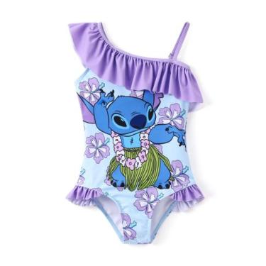 Imagem de Fato de banho Disney Stitch Lilo & Stitch Ruffle Girl 6-7Y roxo