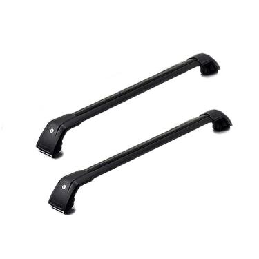 Imagem de Tsinesla Barras de tejadilho de carro barras transversais para Chevrolet Orlando 2018 trilhos de teto superiores de liga de alumínio com lacuna para o teto do carro, 2 peças