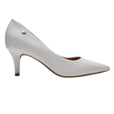Imagem de Sapato Feminino Salto Médio Fino Vizzano Branco, Branco, 36