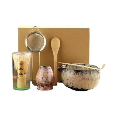 Imagem de Conjunto De Chá Matcha De Bambu 6PCS Tigela De Matcha Japonesa Batedor