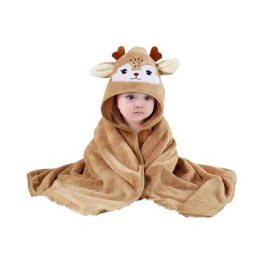 Imagem de Toalha De Banho Unissex Para Bebês Recém-Nascidos Com Capuz, Cobertor 