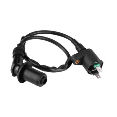 Imagem de Yinhing Bobina de Ignição Bobina de Ignição de Alto Desempenho para GY6 Motor Motocicleta Dirt Bike Scooter Ciclomotor Laranja Preto Plástico Metal 450mm 110g (Preta)