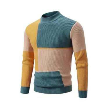 Imagem de Suéter Masculino De Tricô Quente Com Gola Redonda Casual Para Outono I
