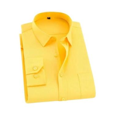 Imagem de Camisa Social Masculina plus Size 8XL 7XL 6XL Manga Longa Branca Prima