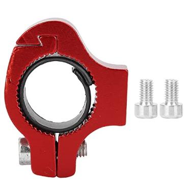 Imagem de Suporte para copo de bicicleta, liga de alumínio, montagem no guiador, garrafa de água para ciclismo, motocicleta, scooter elétrica, preto, vermelho, prata 5x4x1,2cm (Vermelha)