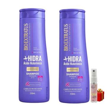 Imagem de Kit 2 Shampoo limpeza Hidratante Mais Hidra 350 ML Bio Extratus + Pres