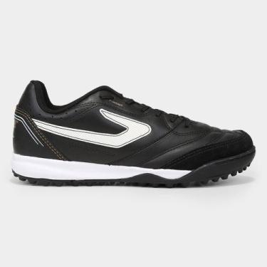 Imagem de Chuteira Society Topper Maestro Pro IV, Preto, Dourado, 42