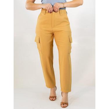 Imagem de Calça Feminina Mom Bolso Cargo Alfaiataria Viscose Anticorpus-Feminino