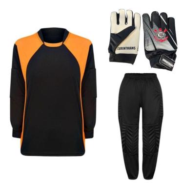 Imagem de Kit De Goleiro TRB + Luva De Goleiro Infantil Corinthians DRB Goalkeeper-Unissex