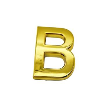 Imagem de NumRealm Número de porta, números de casa à prova d'água 3D, endereço de caixa de correio autoadesiva, jardim, apartamento, hotel, café, sinalização, ouro-B