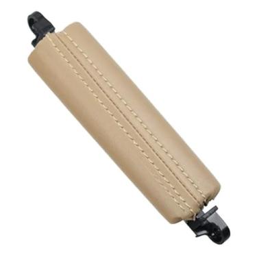 Imagem de Guarnição Da Maçaneta Da Porta Interna Do Carro Compatível Com VW Touareg 2003 2004 2005 2006-2010 Peças Maçaneta Da Porta Lateral Interna Couro PU LHD RHD Bege 7L6867161