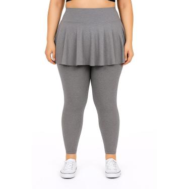 Imagem de Calça Legging E Saia Babado Em Plus Size Tapa BumBum WOLFOX Em Suplex-Feminino