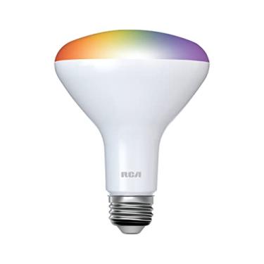 Imagem de RCA Lâmpada inteligente de LED WiFi, pacote com 1 | Holofote interno, 9W (equivalente a 60 W), lâmpada LED colorida e branca, lâmpada inteligente BR30 regulável e ajustável, compatível com lâmpada