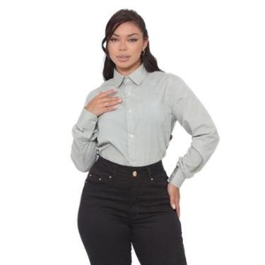 Imagem de Camisa Social Feminina Premium Tipo Linho Manga Longa Tamanho:XGG;Cor:;Genero:Feminino-Feminino