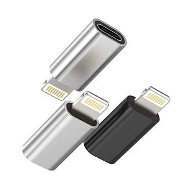 Imagem de Adaptador de carregamento USB C fêmea para Lightning macho (pacote com 3) Conversor de porta de cabo tipo C para Apple para iPhone 14 13 12 11 Pro Max Mini Xs Se 7 X XR 8 Plus para iPad Air Cabo de