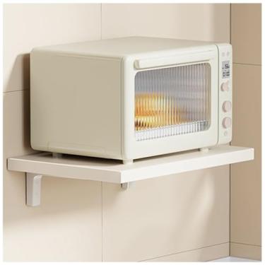 Imagem de Prateleira de forno de micro-ondas para montagem na parede - Rack de armazenamento comercial resistente para panelas, frigideiras e especiarias - Organizador de cozinha e suporte de forno elétrico