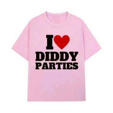 Imagem de Camiseta Masculina E Feminina Oversized Com Estampa Engraçada, I Love 