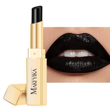 Imagem de Batom Moisture Black para mulheres, protetor labial hidratante para lábios secos rachados, acabamento brilhante e suculento, MA069 Black Star
