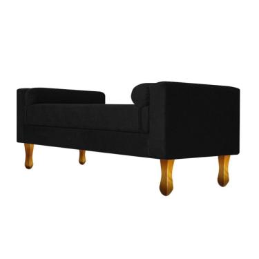 Imagem de Recamier Félix Queen Size 160cm Suede Preto