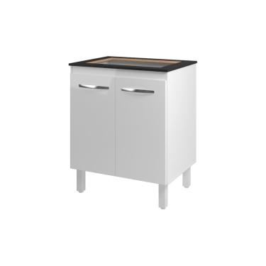 Imagem de Balcão Armário de Cozinha Fran Para Fogão Cooktop 4 Bocas Mobília Decor Branco