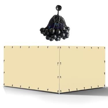 Imagem de NGB Capa para canil ao ar livre adequada para canis externos de 25 cm L x 25 cm de comprimento, com cordões esféricos elásticos, feita de tecido Oxford impermeável 600D, capa lateral do canil para o