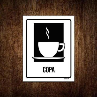 Imagem de Kit 10 Placas Condomínio Ambiente Copa 23cm