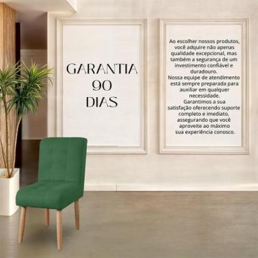 Imagem de Cadeira Confortavel Jantar Luna Suede Verde para Quarto Sala Recepção.