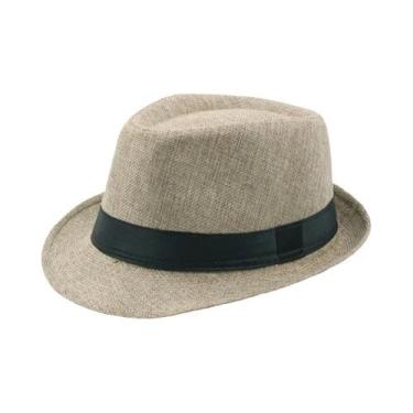 Imagem de Chapéu Fedora De Palha Unissex Para O Verão, Estilo Jazz, Casual E Mod