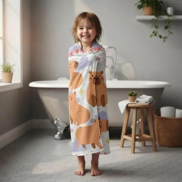 Imagem de Toalha De Banho Infantil Estampa Da Capivara Personagens - Lepper