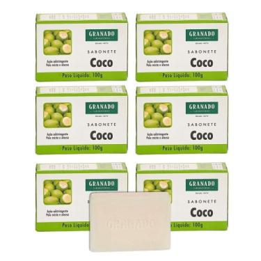Imagem de Kit 6 Sabonete de Coco Granado em Barra para Pele Mista e Oleosa 100g