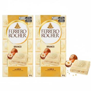 Imagem de kit 2 Chocolate Tablete FERRERO ROCHER Branco 90g