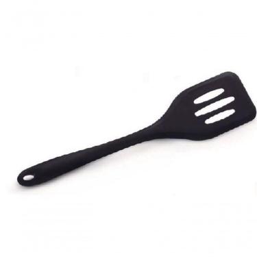 Imagem de Espátula Vazada Em Silicone Preto 29.5 Cm - Mimo Style - Sn1738p