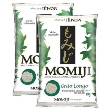 Imagem de kit 2 ARROZ aponês ORIENTAL MOMIJI TIPO 1 GRAO LONGO 1KG