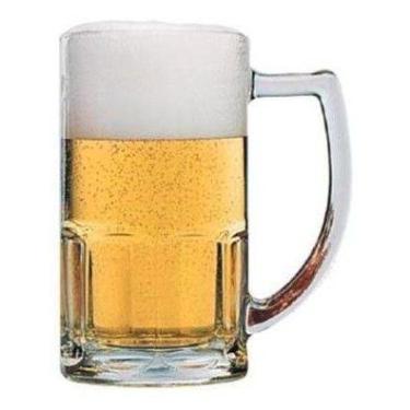 Imagem de Kit 2 Canecas de Chopp Bristol 380ml Vidro Cristal Transparente para C