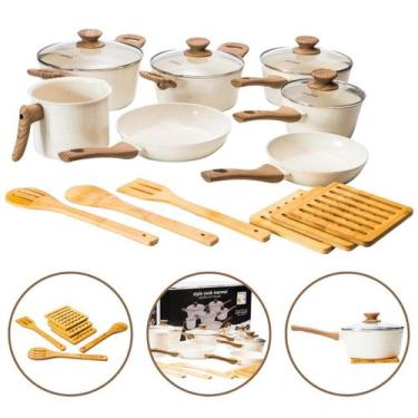 Imagem de Jogo De Panelas 13 Pç Marmol Premium Revestimento Cerâmico - Mimo Styl