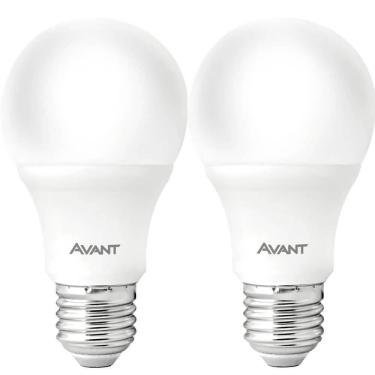 Imagem de Kit 2 Lâmpadas Pera Led Avant Branco 9w Bivolt Br810-b 6500k Base E27 - Cód 335401378