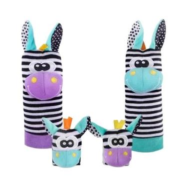 Imagem de Meias Chocalho De Pulso Para Bebês 0-12 Meses Menina Menino Brinquedos