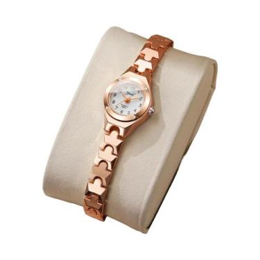 Imagem de Relógio De Pulso Feminino Elegante Com Pulseira Fina E Mostrador Árabe