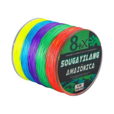 Imagem de Linha De Pesca Trançada 8 Fios 300m Sougayilang PE Multifilamento Para