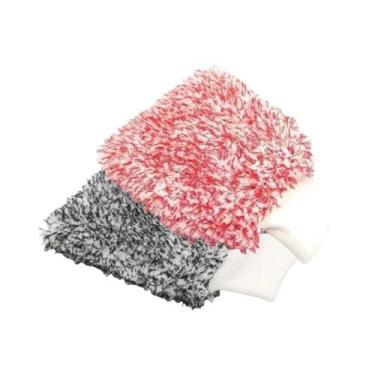 Imagem de Luvas De Lavagem De Carro Portáteis De Dupla Face Em Plush, Fibra Dobr