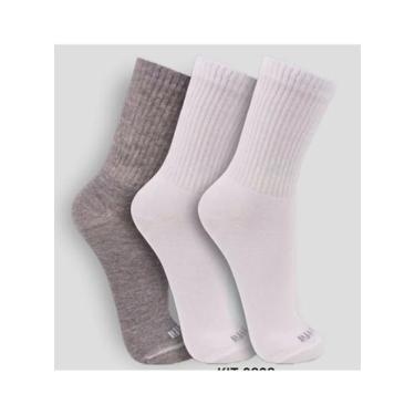 Imagem de Kit/3 Meia Cano Médio Trifil T8012K Unissex Canelada Performe Algodão 