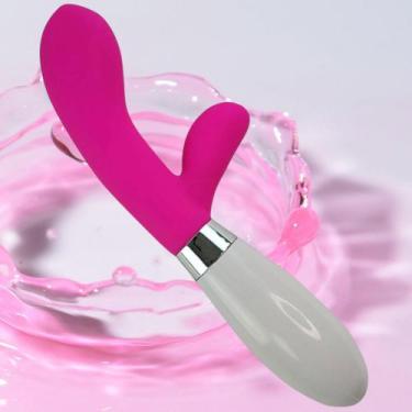 Imagem de Vibrador Feminino Rabbit 10 Velocidades em Silicone com Estimulador Du